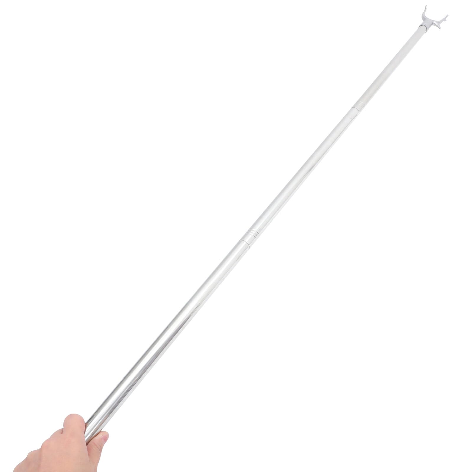 Asta Appendiabiti in Acciaio Inox 166 Cm, Palo per Abiti Lunghi Ganci, Bastone Porta Abiti Pratico per Uso Domestico e Spazi Ristretti