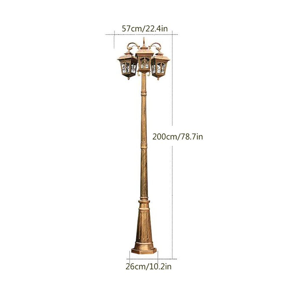 Lampadaire extérieur à 3 Lampes, éclairage Public étanche IP56, borne Lumineuse pour Jardin et pelouse, éclairage d'allée, éclairage au Sol, décoration de Villa, Poteau h,