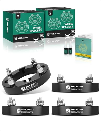 YHTAUTO 4x137mm to 4x156mm Wheel Adapters 1.25 inch Fits Bombardier Can-Am Kawasaki Models Forged Wheel adapters 1.25 inch with M12x1.5 Studs 110mm Center Bore Not Hubcentric 4PCS Black