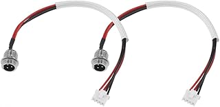 2 Sets 3-Pin 4-Draht Ladeanschluss für selbstausgleichendes Hoverboard Elektroroller Ersatzzubehör 24 cm Kabellänge