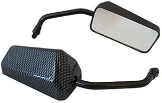 Carbon Fibre F1 Style Motorbike Motorcycle Street Bike Wing Mirrors 2 x10mm rh t - Compare price