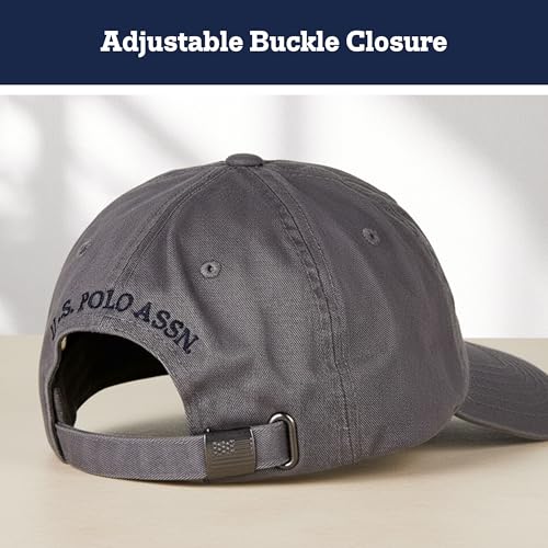 Image of U.S. Polo Assn. Baseball Cap, 100% Cotton Adjustable Dad Hat with Small Pony Logo