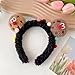 Vdaxvme 3D Plush Cartoon Cookie Doll Headband For Women Girls Fuzzy Hair Accessories Cartoon Furry Hair Hoop Makeup Headdress Party Headband