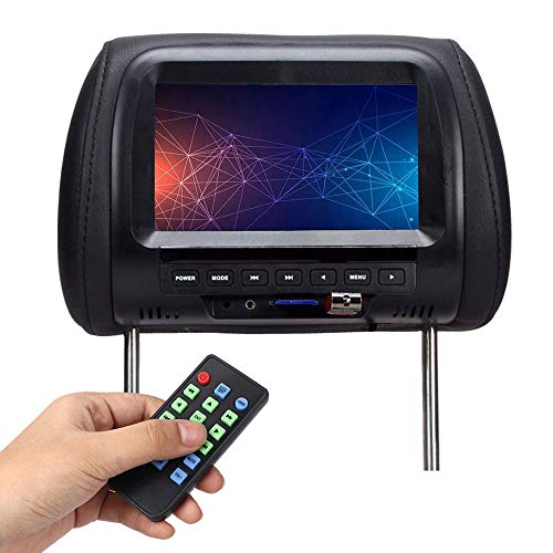 Roboraty Auto Universalsitzkopflehnen-Player Monitore, 9-Zoll-720P-Notenknopf-Multifunktions-LCD-Anzeige, UnterstüTzungs-AV/TV/USB/SD-Karte,Black