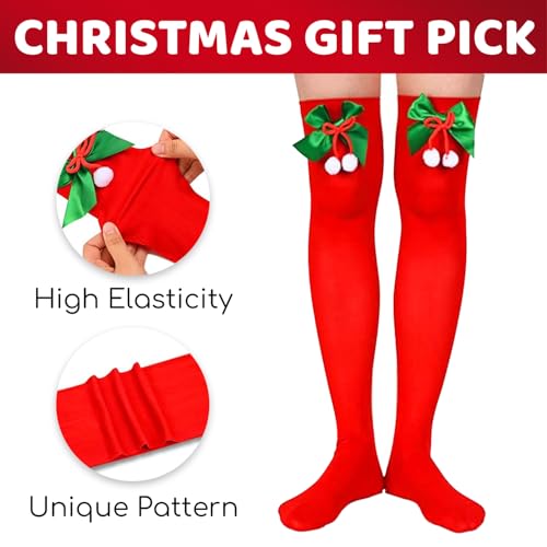 Image of Zmart Women's Striped Thigh High Socks - Long Over the Knee Socks for Teens and Women