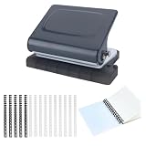 1 Pezzi perforatrice,15 Pezzi Anelli di rilegatura,Rilegatrice,Rilegatrice metallo,Rilegatrice manuale,bobine di rilegatura,Rilegatrice plastica,rilegatrice a spirale,Rilegatrice portatile