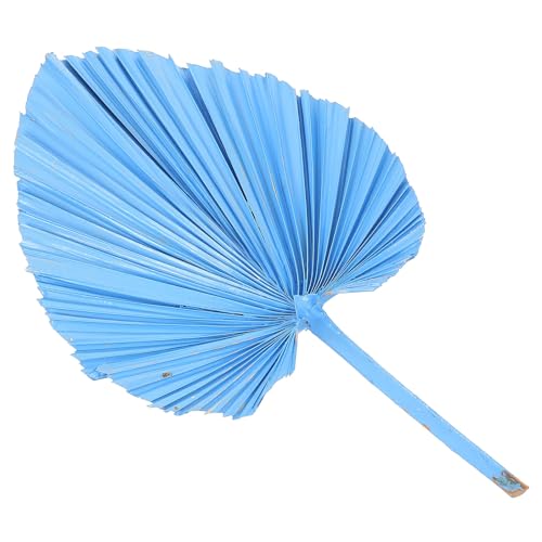 Decoración de hoja de palma seca azul estilo boho miniatura 1