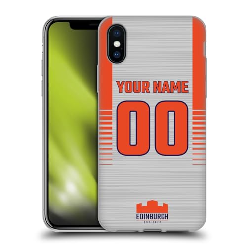 Coque en gel Apple iPhone XS motif Edinburgh Rugby personnalisable
