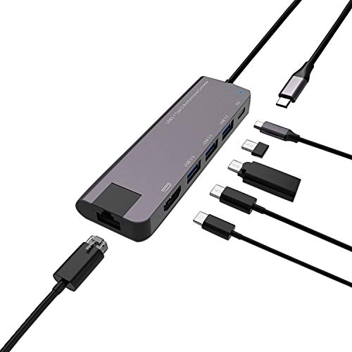 Cuhioy USB C Hub teléfono y Otros Ordenadores portátiles Tipo C