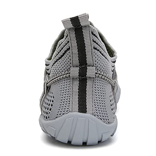 Image of LA CORSA Unisex WalkWave Anti-Slip Breathable Slip-on Hiking and Trekking Barefoot Shoes (Grey,6)