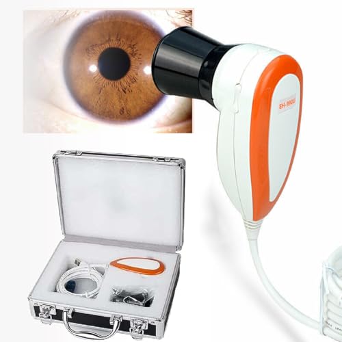 Cámara de iridología con lente 30X, detector de iris de enfoque ajustable y software de análisis para centros de salud, salones de belleza, spas, mejora el bienestar y la belleza