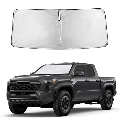 Image of Autovir Windshield Sun Shade Fit for 2024 2025 2026 Toyota Tacoma | Sunshade, Front Car Window Shades Sun Visor, Blocks UV Rays & Heat, Car Accessories