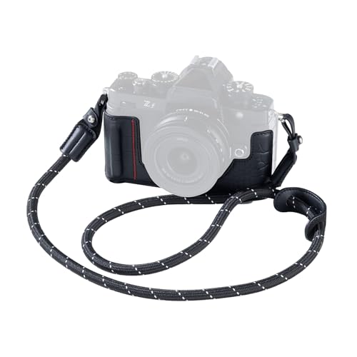 Kit funda para cámara Nikon Z f piel PU vintage negra miniatura 1