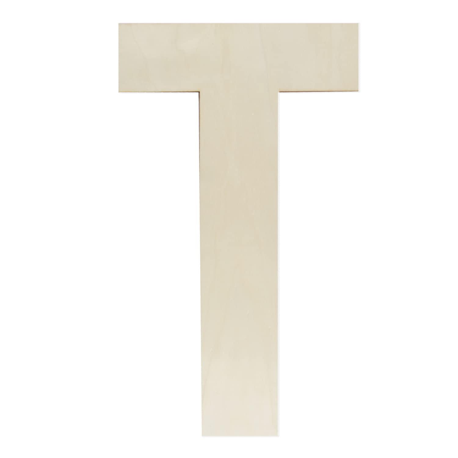 Unfinished Wooden Letters 12 Inch, Large Wood Letters T for Wall Decor