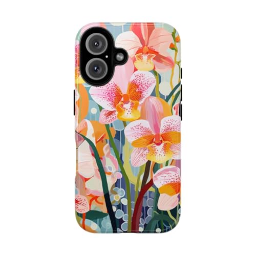 Coque rigide iPhone 16 orchidée colorée : finis les téléphones ternes
