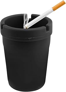 Universal Portable Smokeless Car Ashtray with Self-Extinguishing and Windproof Design