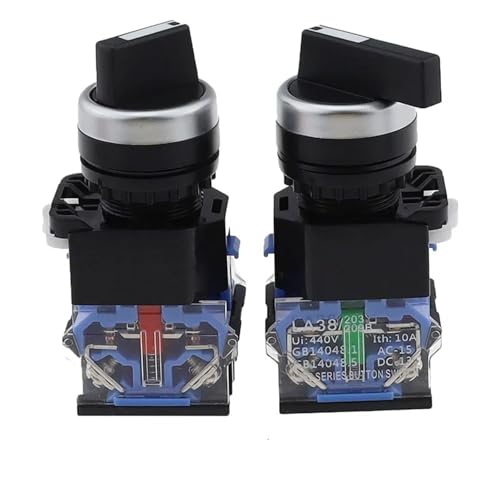 Interruptor rotativo LA38-11X2 evita falsos contactos en tableros con selector 22mm