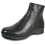 kozi Canada Ice Brake Women Waterproof Winter Snow Slip Resistant Ankle Bootie NEIVA-1 Fur Lined Side Zipper Removable Insole Black Size 9
