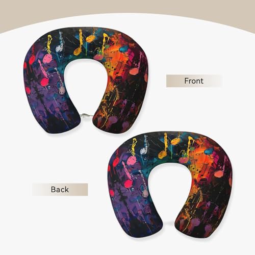 Almohada cervical de viaje color negro con espuma viscoelástica miniatura 3