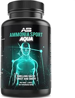 Smelling Salts For Athletes - Aqua - Twist & Sniff! Pre-Activated Salt with Hundreds of Uses Per Bottle - Powerlifting Ammonia Inhalant - Rush, Alert Supplement - Inhalants For Fainting - AmmoniaSport