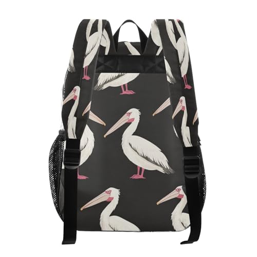 PVC Pelican Cartoon Black Funny Boys Girls School See Through Bag Clear Transparent Waterproof Backpack3
