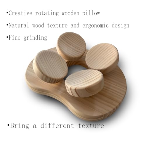 Benks Wooden Sauna Pillow Headrest, Sauna Accessories with Rotatable Disc - Image 4