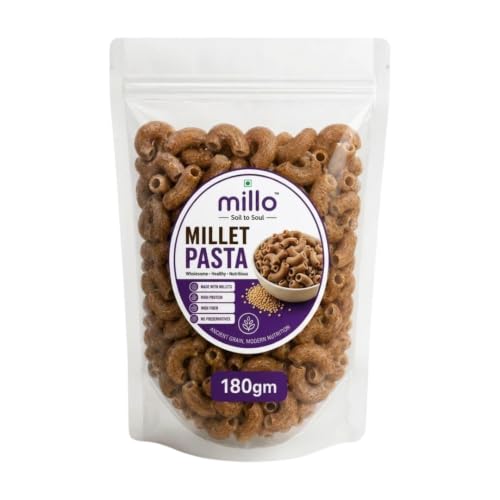 Image of Millo Millet Pasta | High Protein & High Fiber Pasta Made with Barnyard Millet | No Maida | Gluten Free | Healthy Pasta | 180g