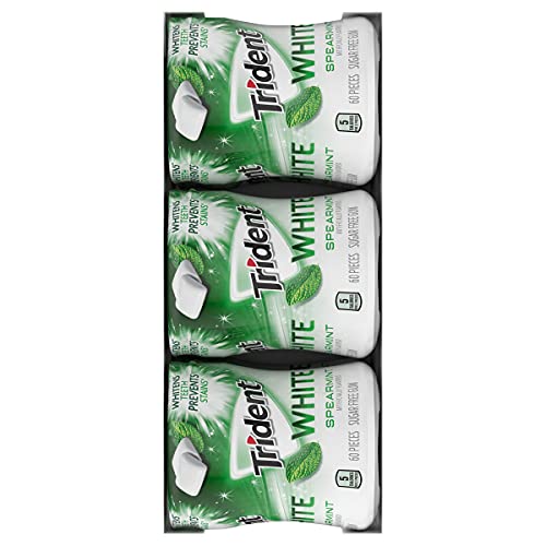 Trident White Spearmint Sugar Free Gum, 6 Bottles of 60 Pieces (360 Total Pieces) - Image 3