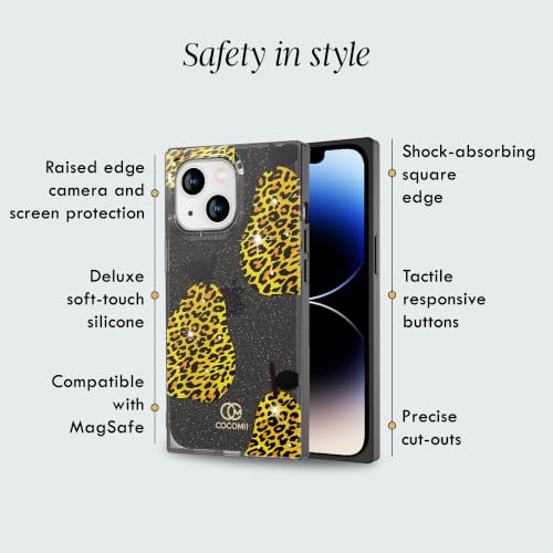 Image of COCOMII Rectangle for iPhone 14 /13 Case, Leopard Pear