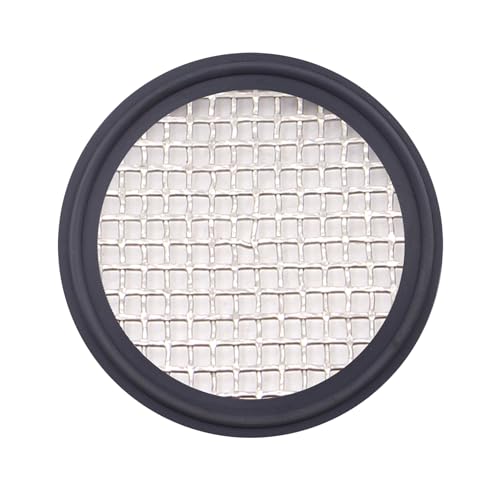 Image of DERNORD 2.5 inch FKM Sanitary Gasket w /Stainless Screen - Tri Clamp Clover (10 Mesh)