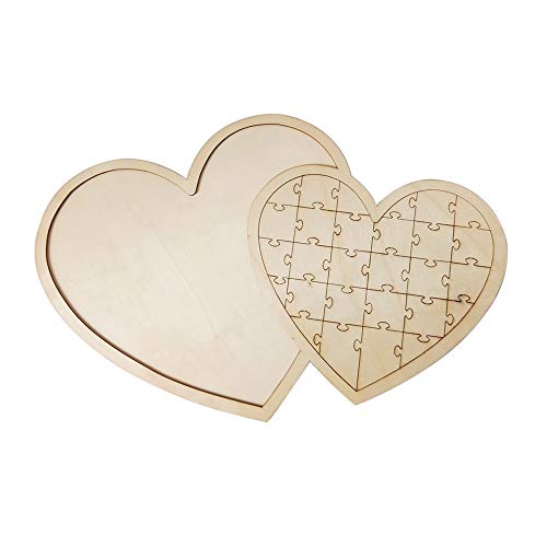 Baugger - Individuation Wedding Supplies Enigma do livro de convidados em forma de coração duplo de