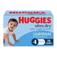Huggies Ultra Dry Nappies Boys Size 4 (10-15kg) 72 Ct