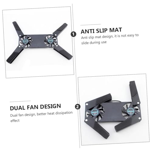 Base para laptop con 2 ventiladores USB plegable y ventilada miniatura 3