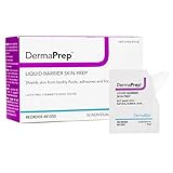 DermaRite's DermaPrep Liquid Barrier Skin Prep Protection Pads - Shields Peri Wound Skin from Bodily Fluids, Adhesives and Friction, 100 Count