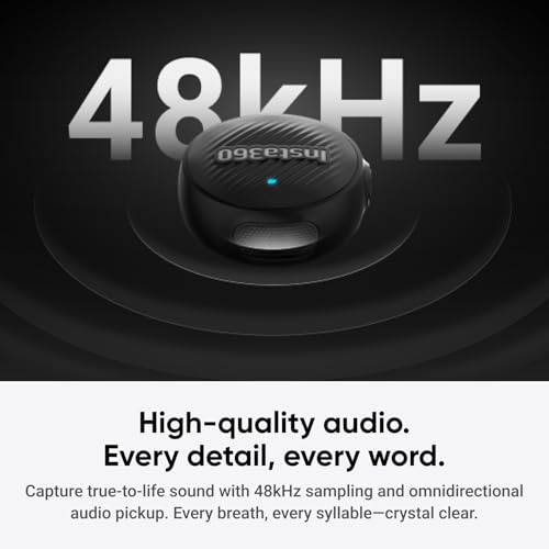 insta360 mic air 1 tx  1 rx noise cancelling 300m range wireless microphone for usb-c iphoneandroidpcmac vlog streaming