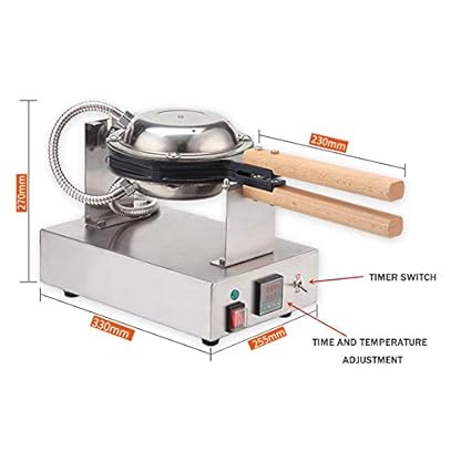 Hong Kong Eier Bubble Waffeleisen von Cgoldenwall丨180 ° Rotation Material Antihaft und Austauschbares Backform丨0-300℃ 1400W Elektrische Waffelmaschine 3-5Minuten Uniform Backen – Bild 4