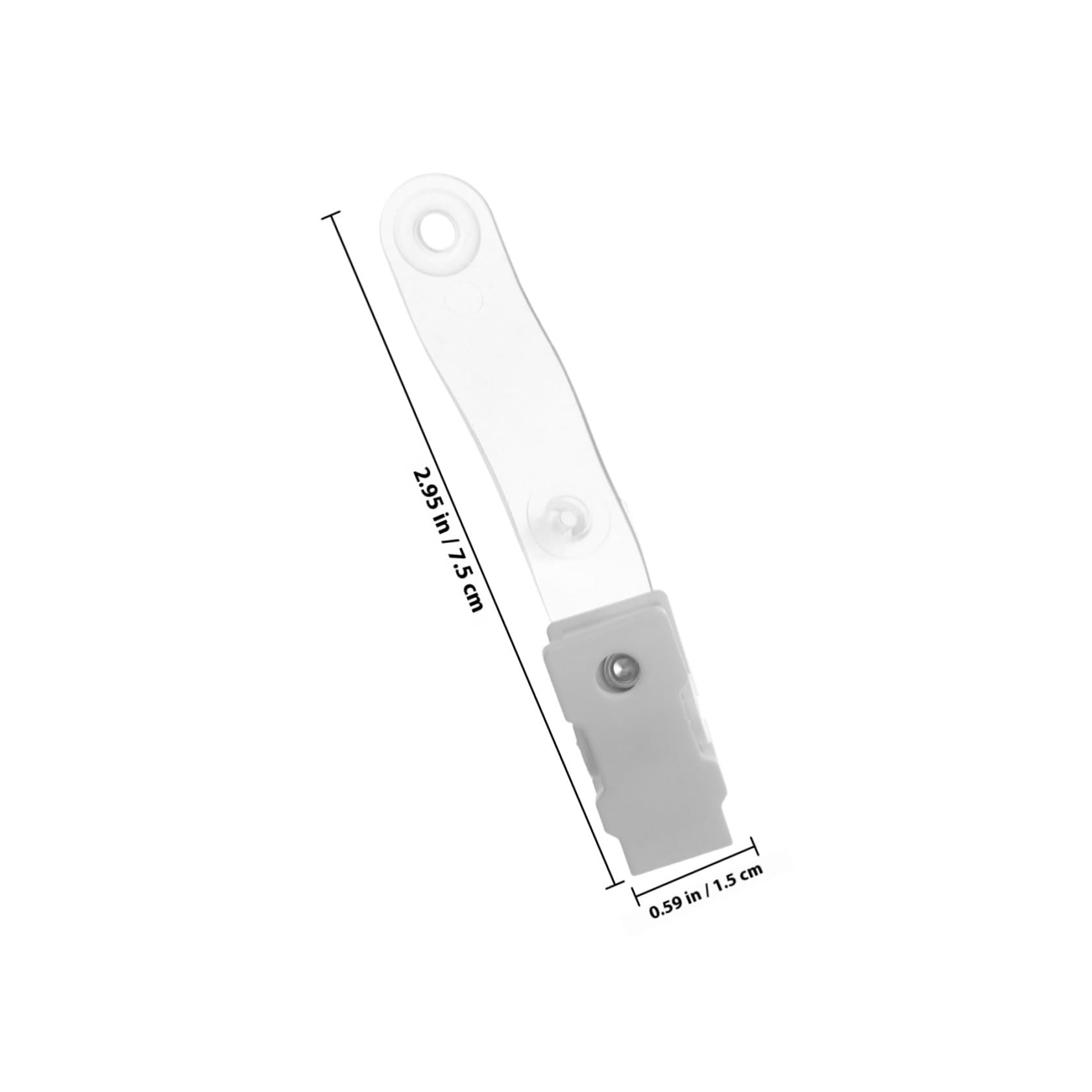 Mobestech Clip Porta Badge in Plastica Pvc Bianco 100 Pezzi con Clip a Coccodrillo Seghettata Porta Targhette Identificative per Lavoro e Fiere Piccole e Resistenti per Personale Medico