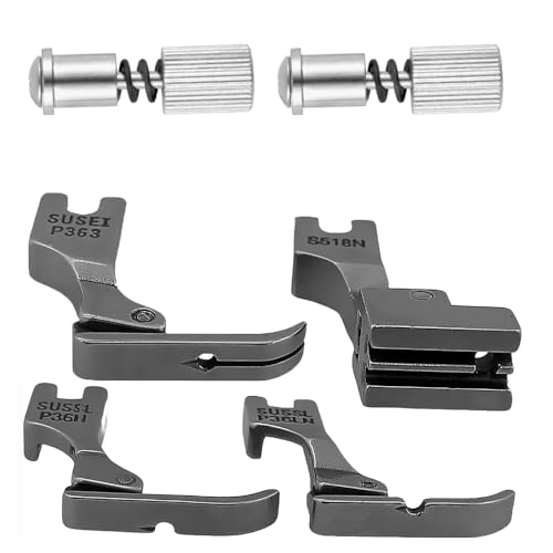 Set 8 piezas Juego tornillos y prensatelas para máquina de coser industrial miniatura 1