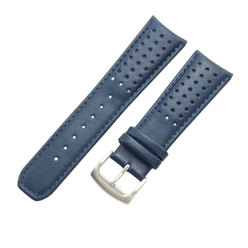 Bracelet de montre cuir véritable bleu 22mm pour Citizen Skyhawk Blue Angels
