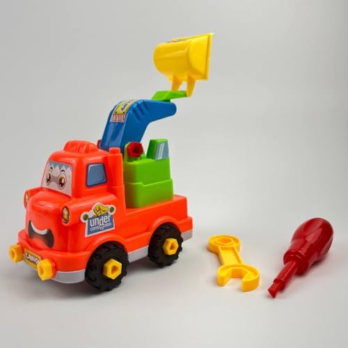 kit 3 Caminhão Monta Desmonta Brinquedo Infantil Ferramentas