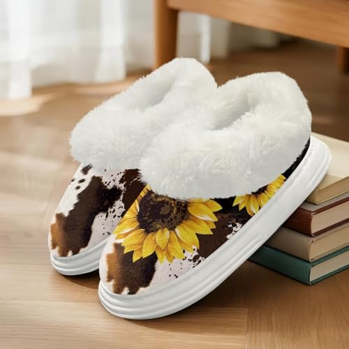 FOR U DESIGNS Women's Lightweight Slippers Fuzzy Warm House Shoes with Anti-Skid Sole Washable Comfortable Indoor Slipper3