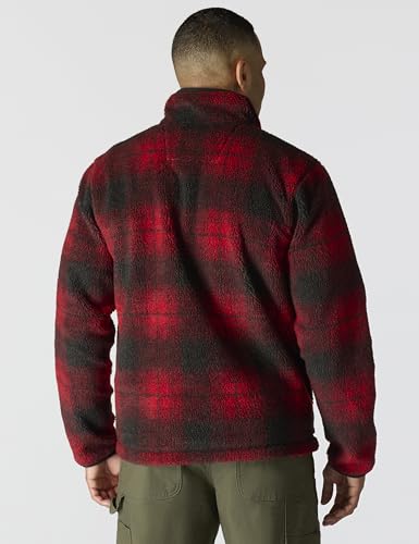 Carhartt Men's Loose Fit Fleece Pullover, Industry Red Ombre Plaid, Medium - image 2