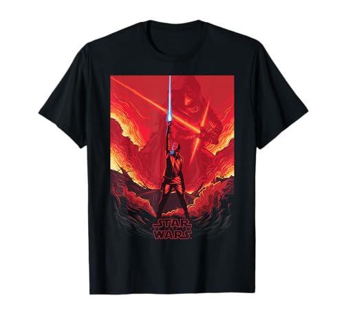 T-shirt Star Wars Last Jedi Rey Kylo Ren haut graphique de combat en coton