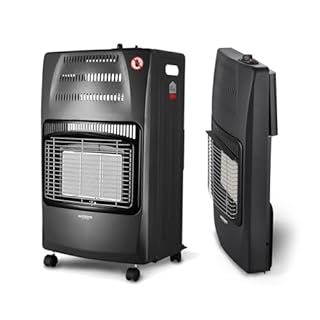 Wintem Poêle à gaz noir à GPL 4,2 kW avec 3 niveaux de chauffage et allumage sécurisé piézoélectrique - Facile à déplacer grâce aux roues confortables - Idéal pour les environnements intérieurs