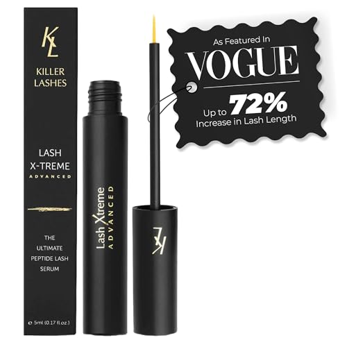KL Killer Lashes Eyelash Serum - Lash Growth Serum & Lash Conditioner for Healthier, Longer Lashes after 2 Weeks of Use | Eyelash Enhancing Serum for Wider & Thicker Lashes, 1 Count