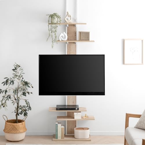 テレビスタンド　テレビ台　テレビボード　壁寄せ　壁掛け風　タンスのゲン Amazon | タンスのゲン テレビスタンド 壁寄せ 突っ張り式【実用新案