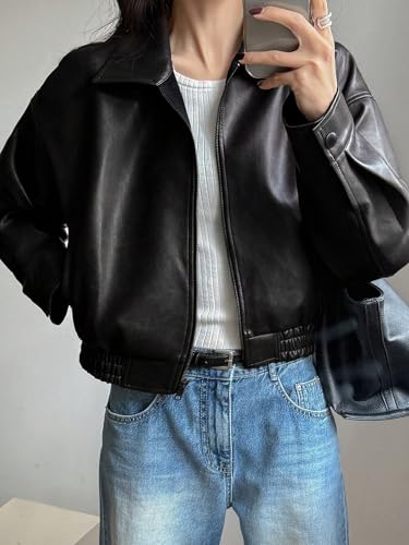 Chic & Cozy: The Generic Womens Fall Winter Black Jacket in Medium - Perfect for Every Occasion! - Image 3