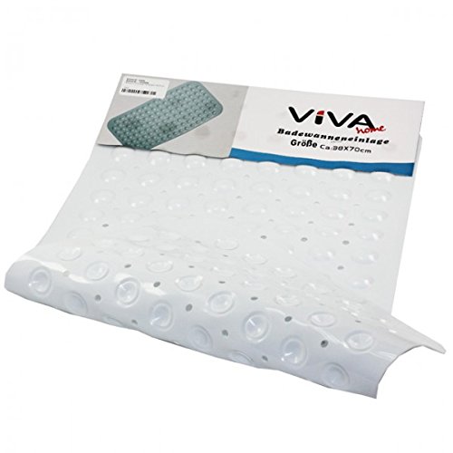 Brandsseller Badewannenmatte 70x38cm – Rutschfeste Duschmatte Mit Noppen, Weiß, Aus PVC