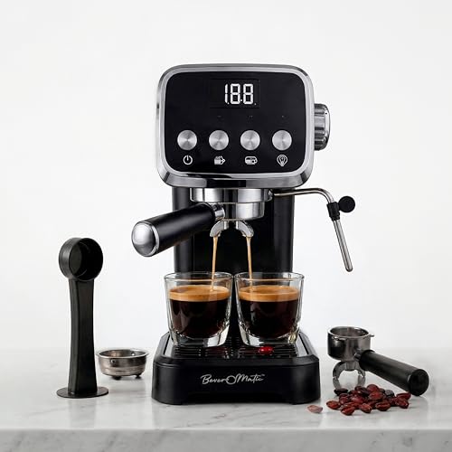 Image of BM101 Espresso Coffee Maker Machine for Home & Office with Milk Frother I Cafe Style Latte, Cappuccino & Other Beverages I 1350 Watts, 20 Bar Pump 1.2 Ltr. Water Tank I 1 Yr Warranty