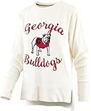 Pressbox/Royce Apparel Women's Georgia Bulldogs UGA Sweatshirt Cuddle Knit Fleece (Large)